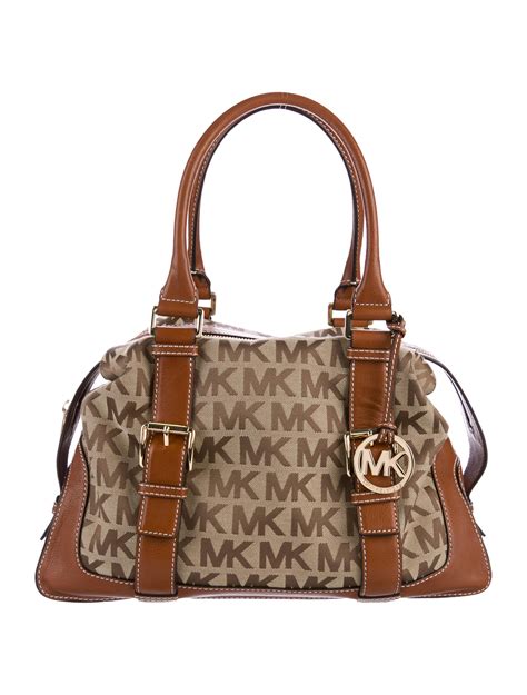 michael kors black monogram satchel|Michael Kors monogram wallet.